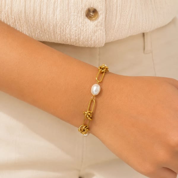 Tied In Pearl Bracelet — Nam Jewels