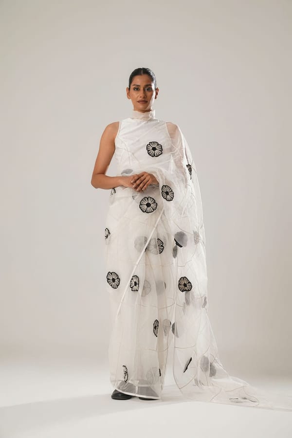 ATBW - MJ Ombre Floral Saree — ATBW