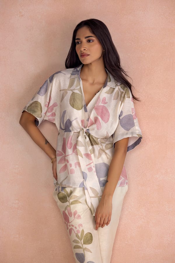 Tropical Oasis Cinch Top — Kaveri