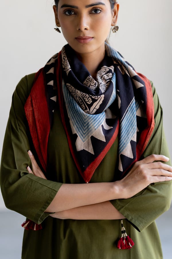 Cotton Scarf - Tira — Vraj Bhoomi