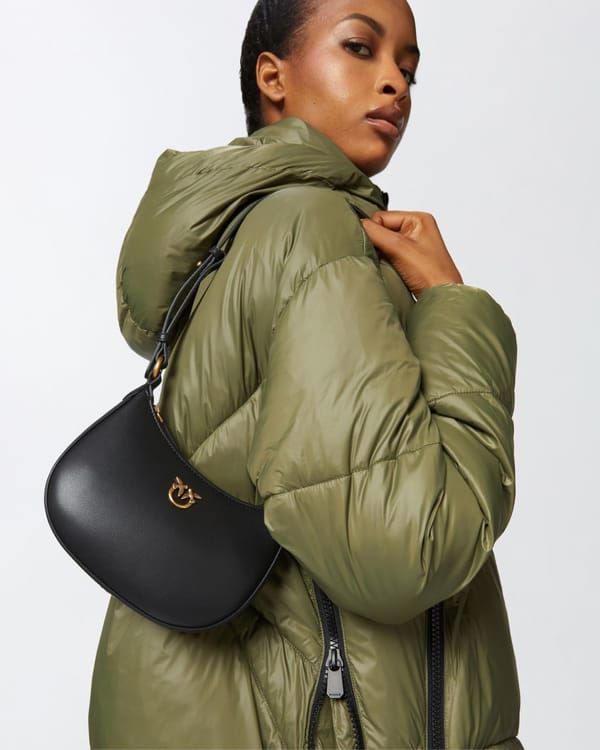 Baby Half Moon Leather Shoulder Bag — PINKO
