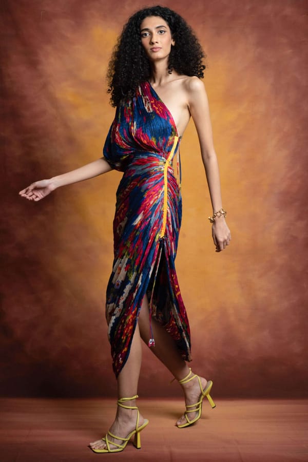 Sari Dress Blue — Saaksha and Kinni