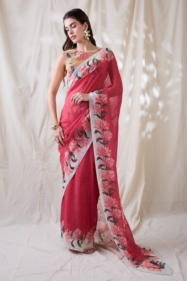 Ravya Embellished Pre-Stitched Saree Set — SOUP by Sougat Paul