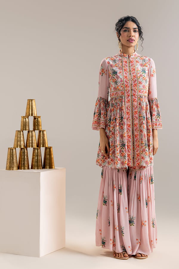 Aarani Embroidered Sharara Set — SOUP by Sougat Paul