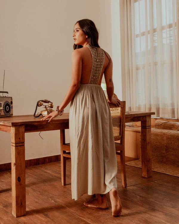 Floaty Strappy Long Dress — BEACHBUM