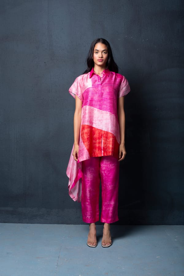 Pink Dupion Silk Kurta Set — CLOS