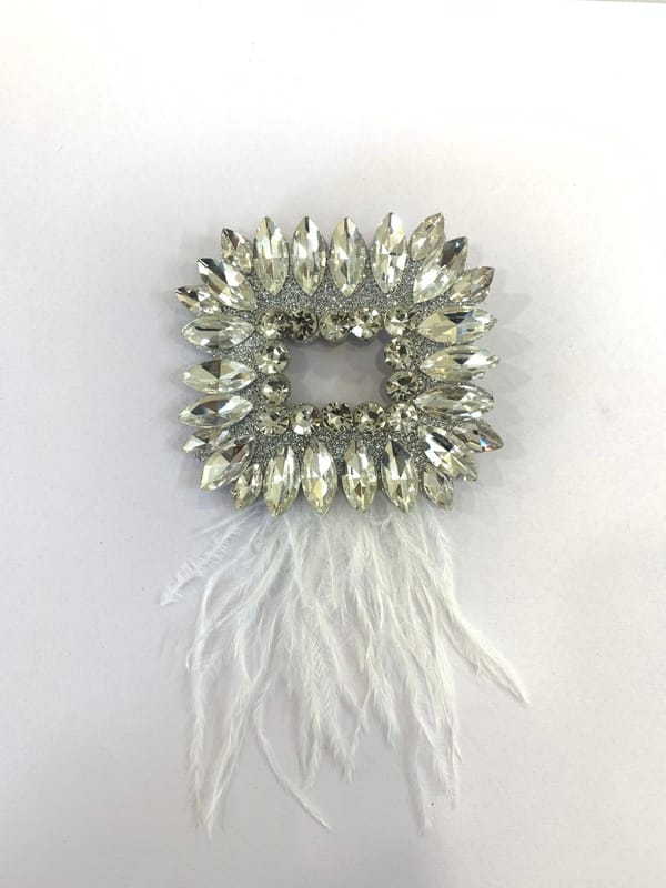 The Celestia Silver Feather Hair Clip — Beauty Spot Jewellery