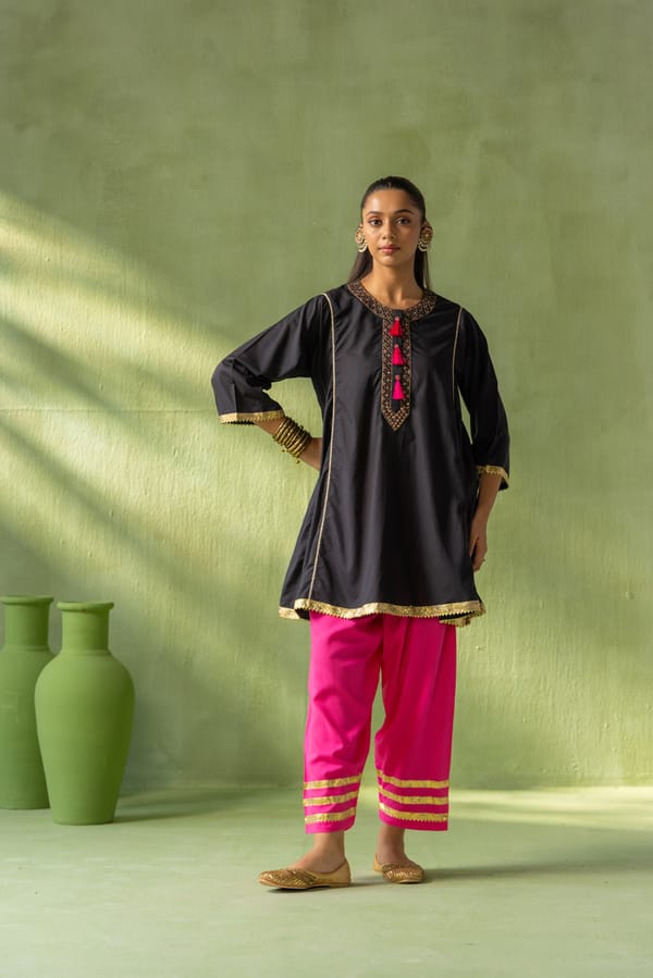 Reva Kurta Salwar Set Tassel Bloom — Eko Clothing