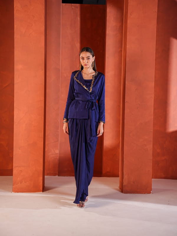 Zangul Jacket Dhoti Set — Sakshi G Chawla