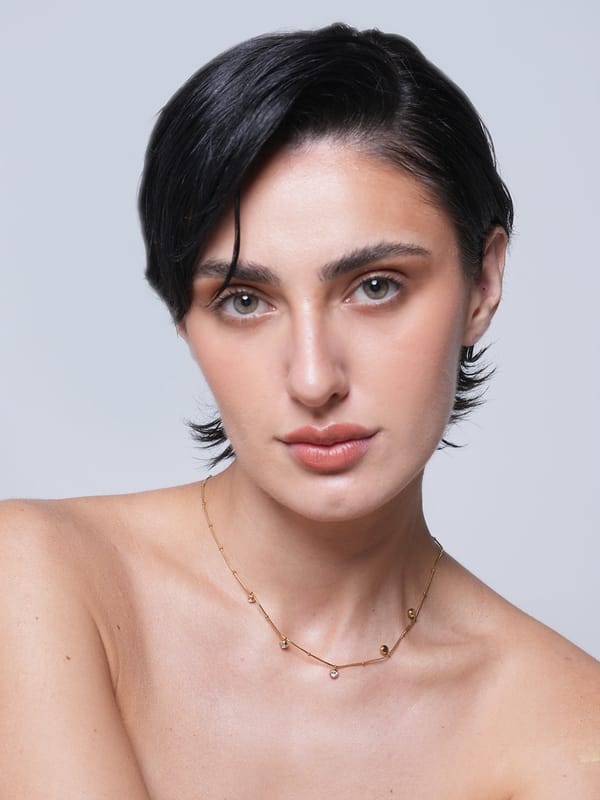 White Round Zircon Pendant Necklace — Cao Jewellery