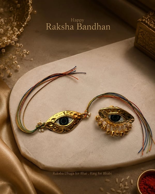Evil Eye Rakhi & Ring Combo — D Mak