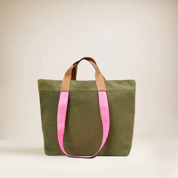 Khakhi Perkins Tote — Swirl