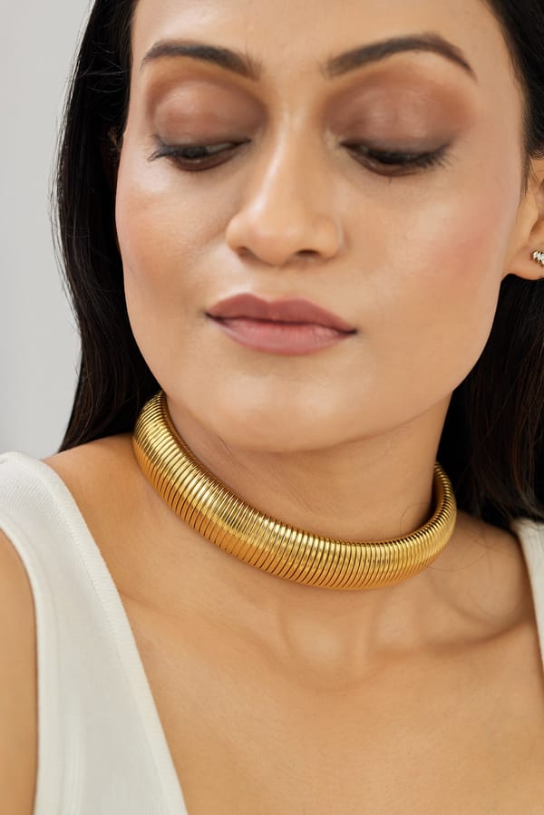 Liza Choker - Waterproof, 18K Gold Plated — Amossh