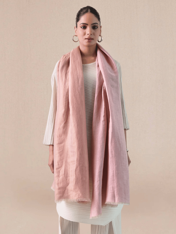 Wool Reversible Zari Stole — Shaza