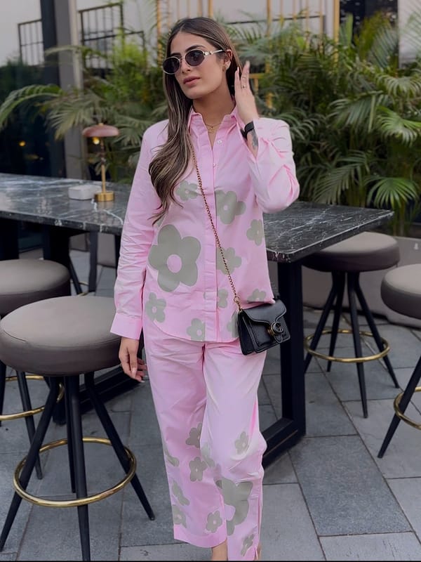 Blush Bloom Cotton Shirt — HOUSE OF FETT