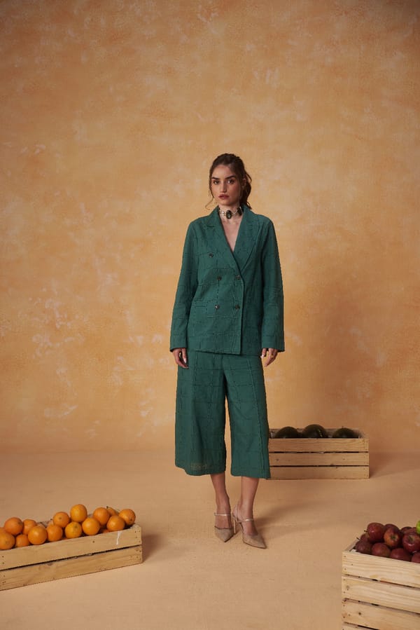 Schiffli Checkmate Co-ord Set — Muvazo
