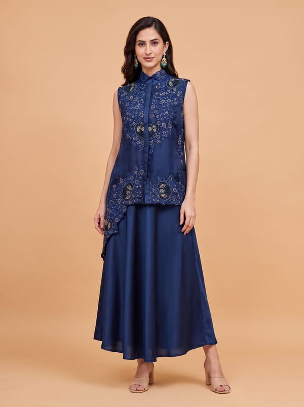 Machine and Hand Embroidered Jacket with an inner — HOUSE OF PASHA