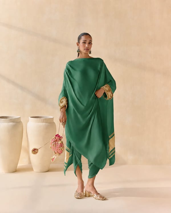 Noor Shwet Draped Set Co-ord Top — 5 Elements