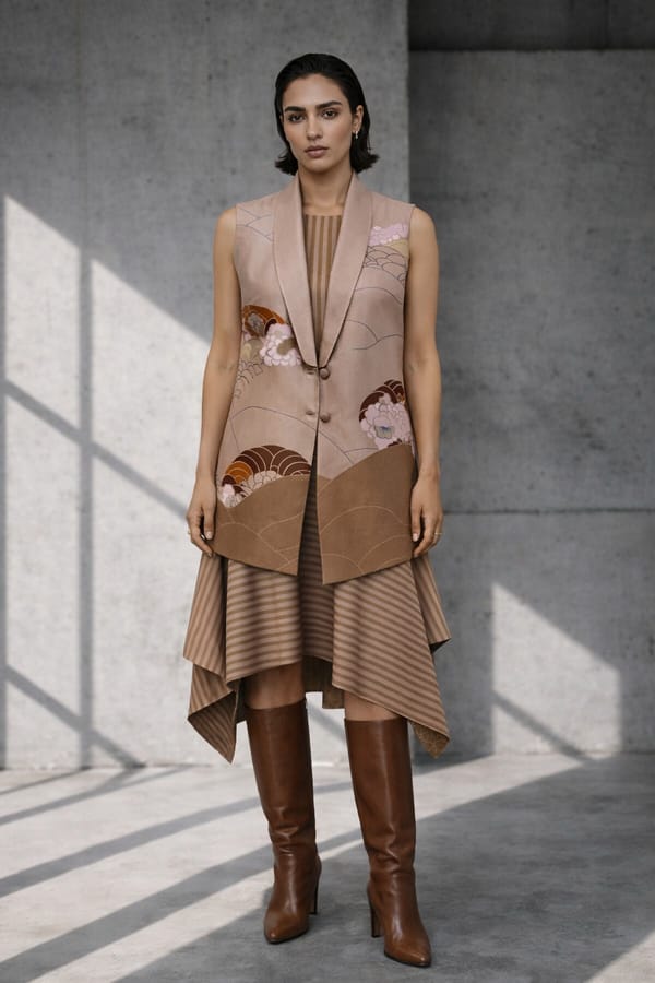 Mizu Beige Dress Set — OJA