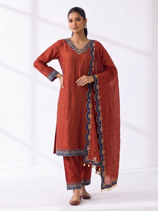 Red Kurta Set — SOUP by Sougat Paul