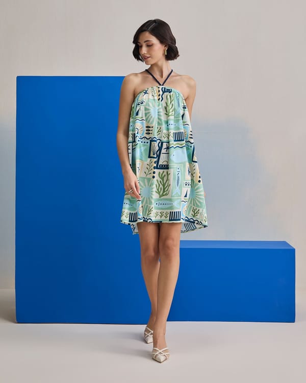 Coastal Mint Short Dress — ZAZU