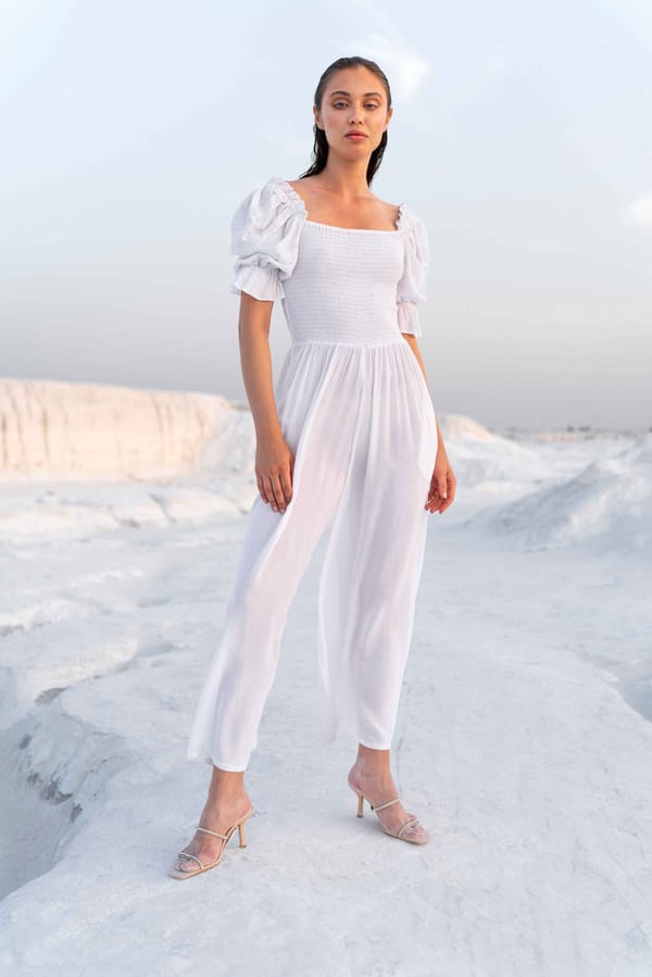 Galaxy Ballooned Sleeves Jumpsuit — Beach Bum