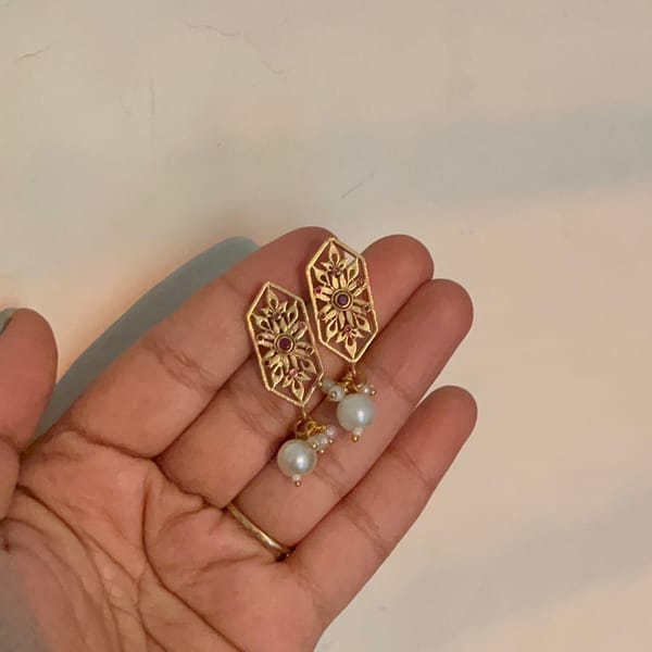 Aura Pearl Studs — Sadgi