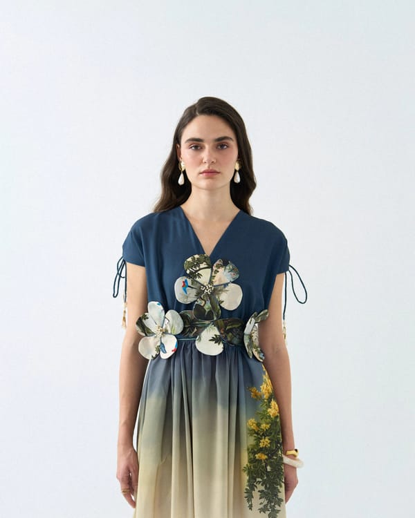 Mid-night blossom 3D dress — Label by Mohita