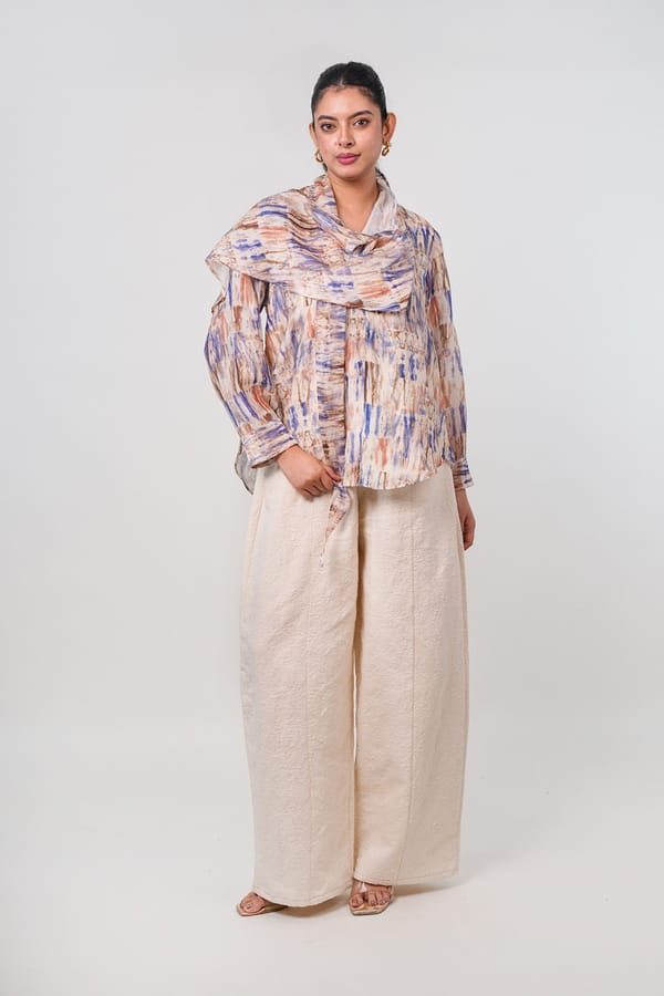 Abstract Scarf Top — 9899