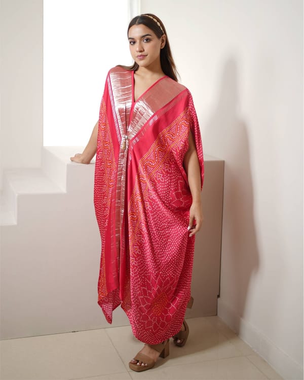 Mixology Bandhej Kaftan — Mayura Kumar
