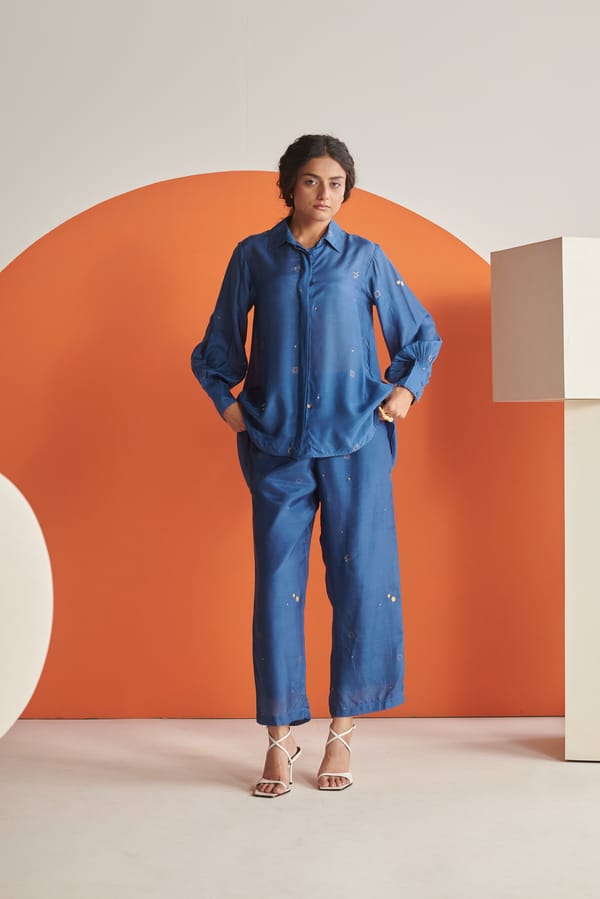 Nyla Blue Cosmos Shirt — Shop Roho