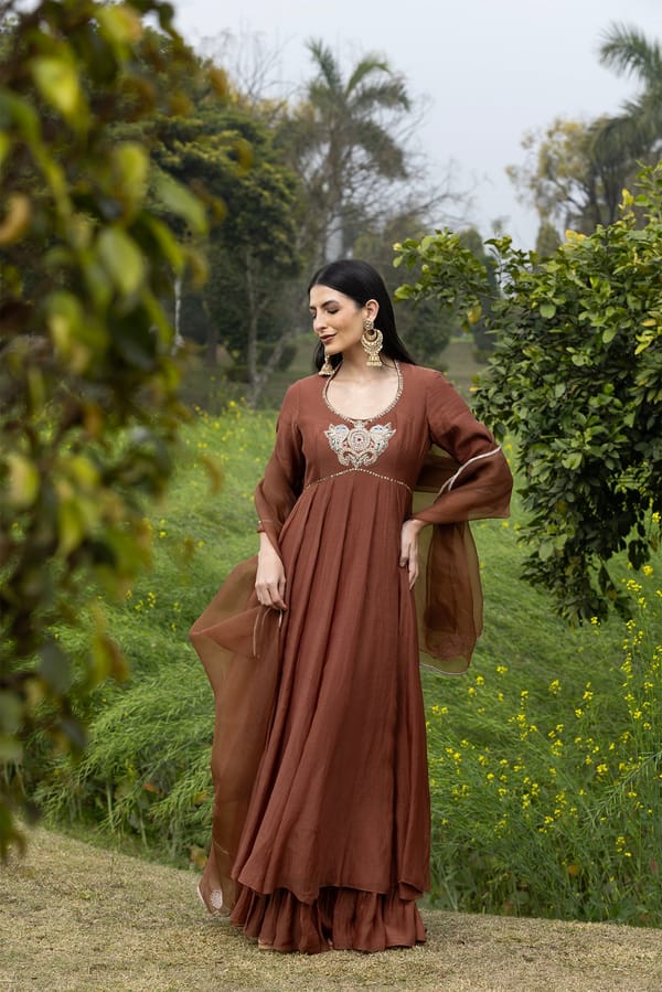 Mehr-e-Zameen Anarkali set — AMRTA BY GUNEET KONDAL