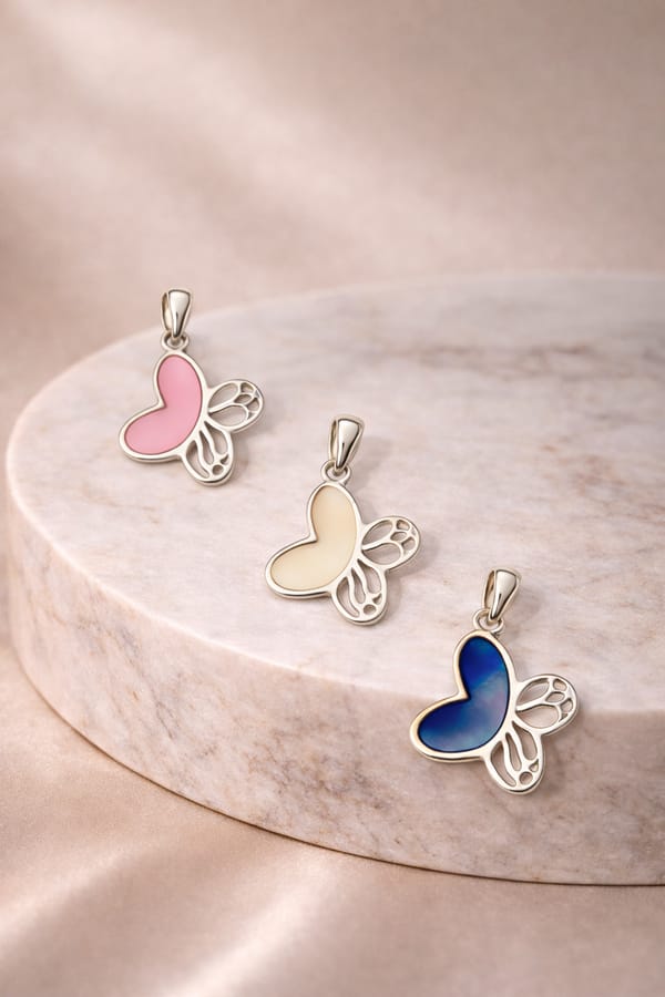 Butterfly Enamel Kids Pendant — SilvPop Jewels