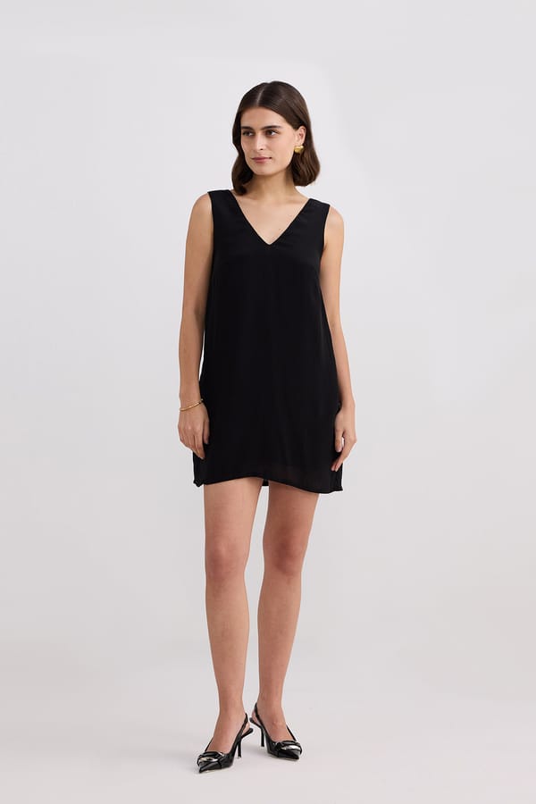 Midnight Muse V-Neck Short Dress — REISTOR