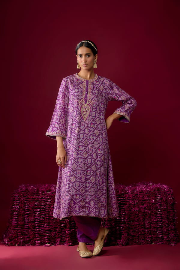 Sarah - Long Kaaftan With Salwar — Sheetal Batra