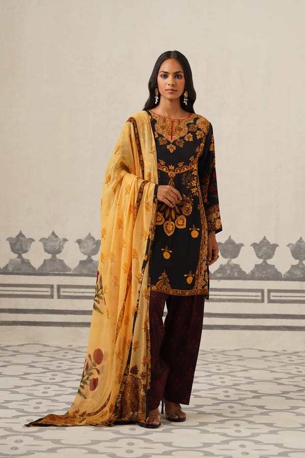 Areeba Crepe Printed Suit Set — NEETIKA CHOPRA