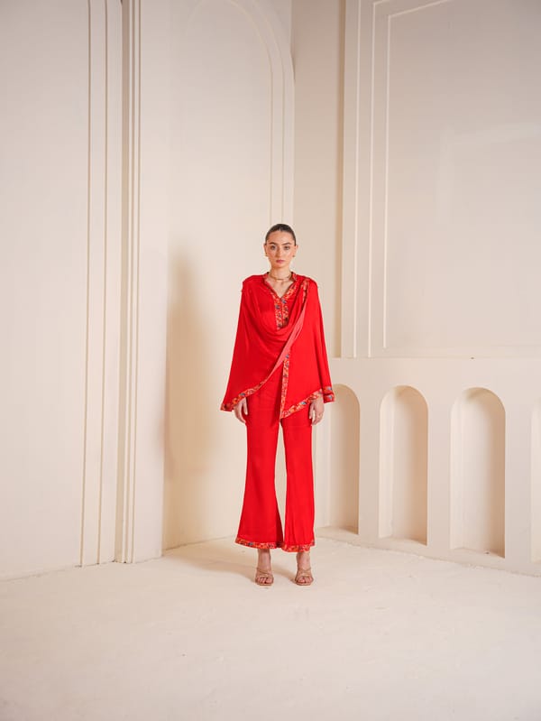 Zohal Wrap Shirt Pant Set — Sakshi G Chawla