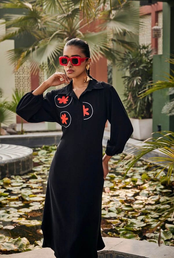 Radiant Noir Black Dress — Puja Agarwal