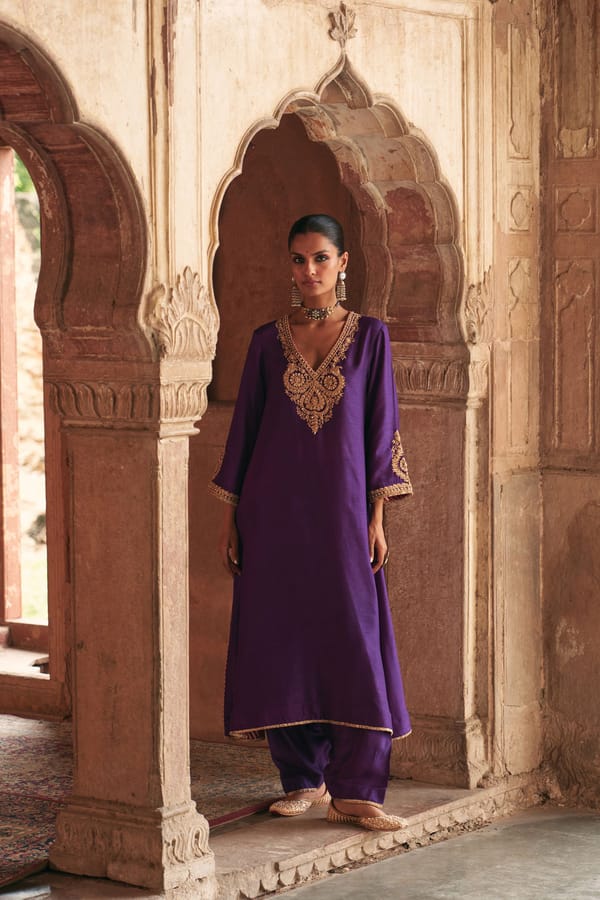 Haayat - Long Kaftan With Salwar — Sheetal Batra