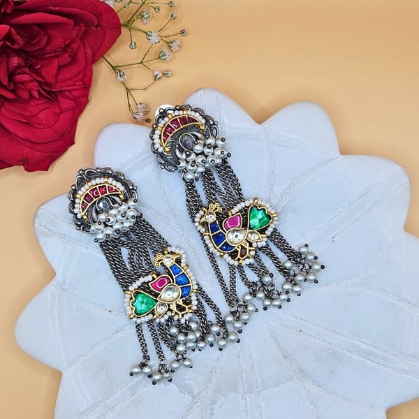 Raag Rani Pachi Kundan Earrings — Viana Jewels