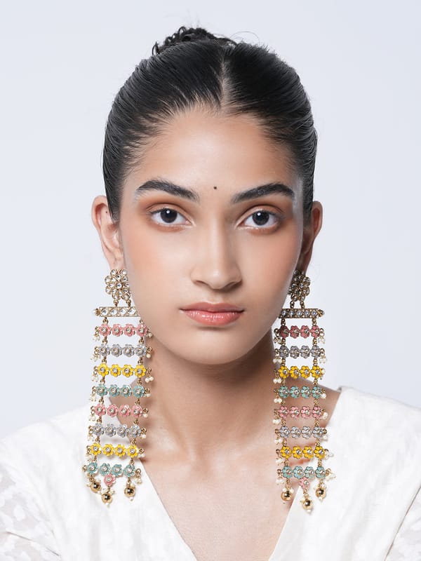 Long Multicolor Earrings — Cao Jewellery