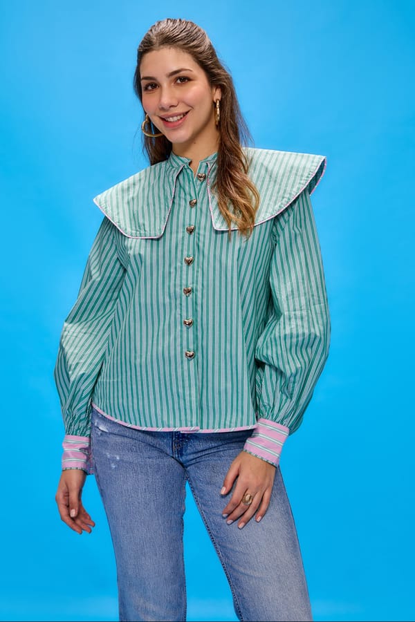 Veya Striped Shirt — AVERIE