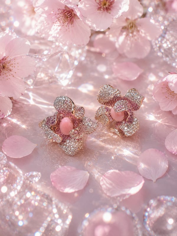 Rose Orchid Bloom Stud Earrings — SilvPop Jewels