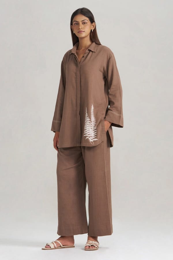 Chocolate and Fern Co-ord Set — Ganga Fashions Pvt Ltd