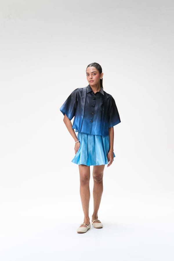 Midnight Blue Ombre Boxy Top — Tara & I