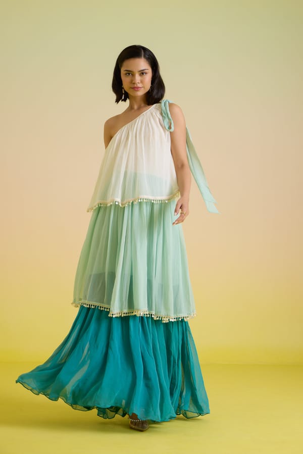 Mint- Cascade Tier Dress — HOUSE OF HEATHER
