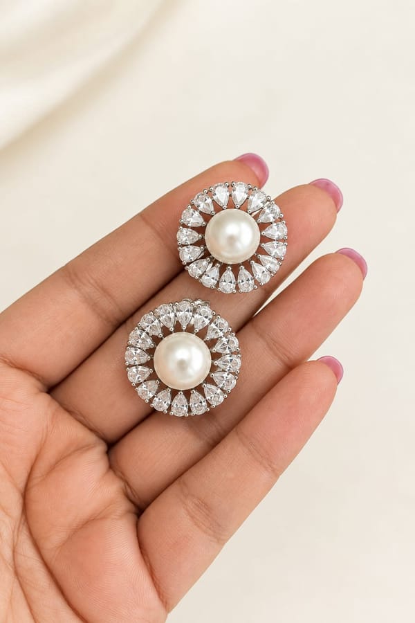 Pearl Dew Studs — Avirasa Jewels