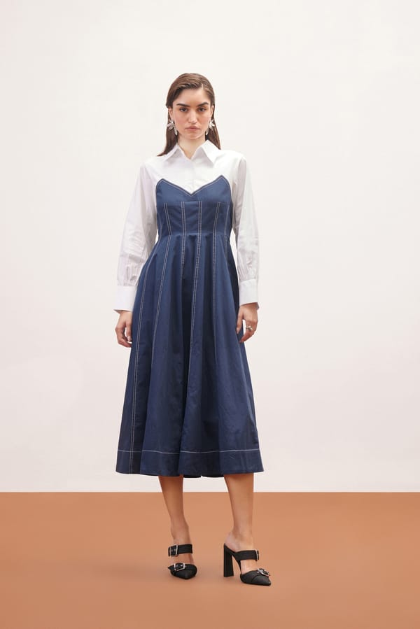 Navy Dahlia Dress — NOTIQUE