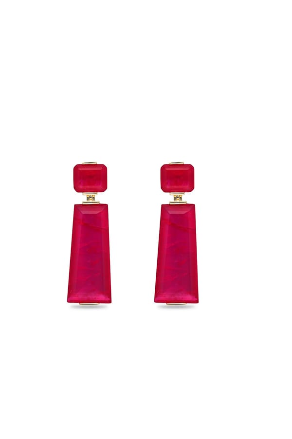 Cerise Mystic Moonstone Dangler Earrings — Miss Jo