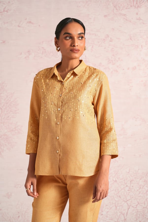 Shimmer Strings Shirt Co-Ord — Kaveri